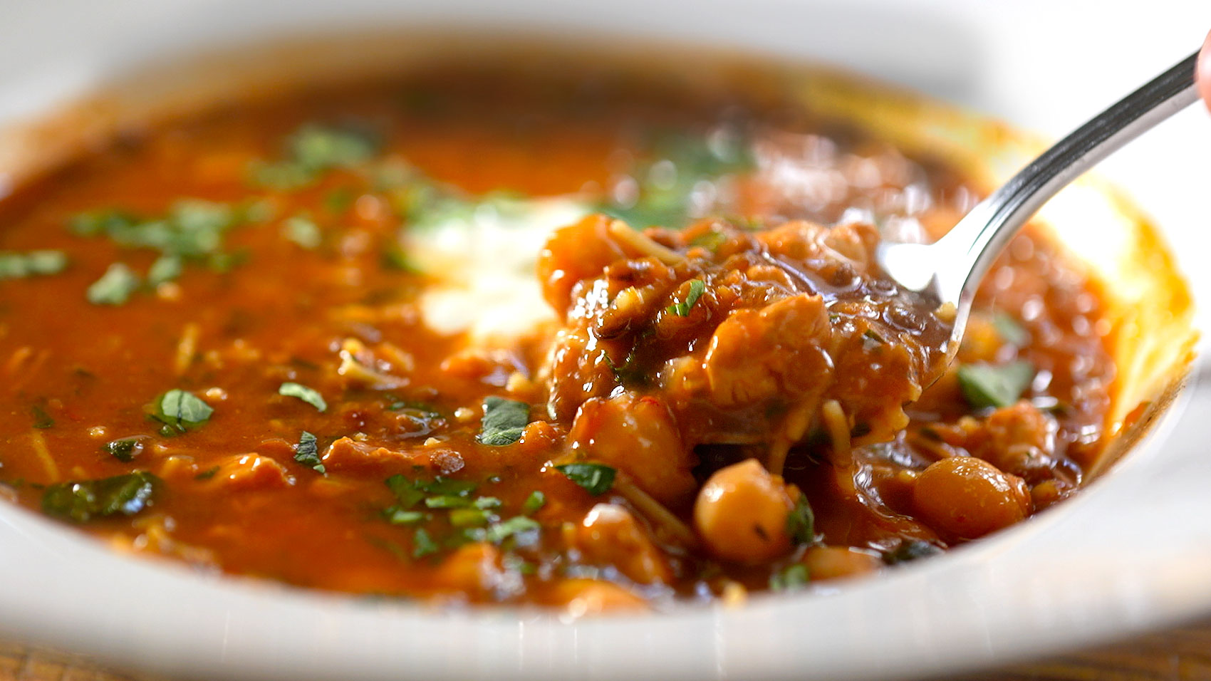 Delicious harira meal tvafrinet
